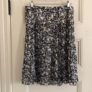 Ann Taylor silk pleated skirt